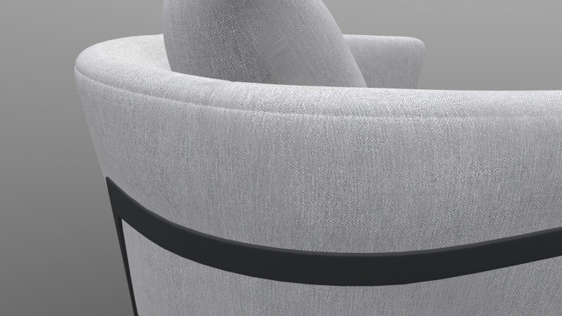 Gray Fabric Chair Modello 3D .c4d .max .obj .3ds .fbx .stl .blend 