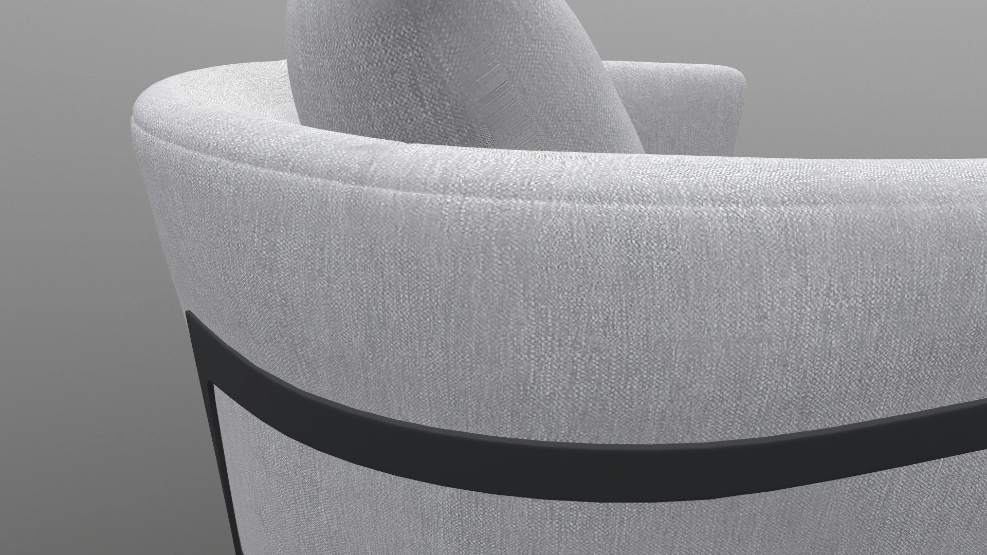 Gray Fabric Chair 3D Model .c4d .max .obj .3ds .fbx .stl .blend 