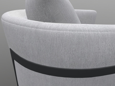 Gray Fabric Chair 3Dモデル