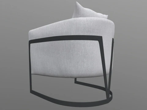 Gray Fabric Chair 3D Model