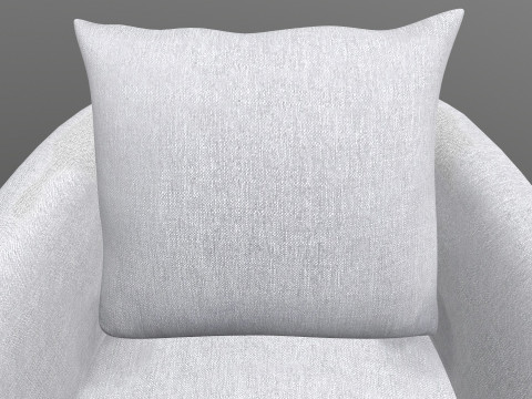 Gray Fabric Chair Modello 3D