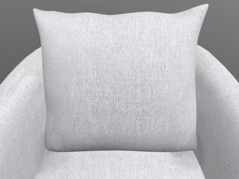 Gray Fabric Chair 3D Model