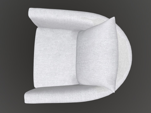 Gray Fabric Chair Modello 3D