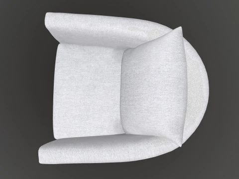 Gray Fabric Chair 3D Model