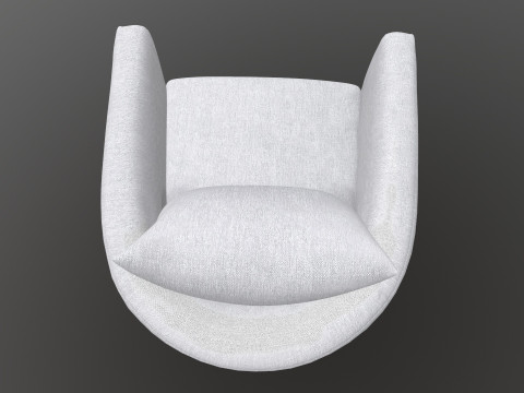 Gray Fabric Chair Modello 3D