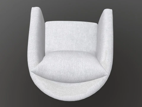Gray Fabric Chair 3D Model