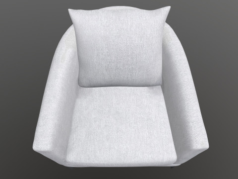 Gray Fabric Chair Modello 3D