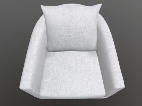 Gray Fabric Chair 3D Model