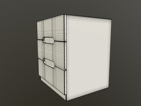 Wooden wifi side table 3D Model