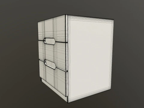 Wooden wifi side table 3D Model