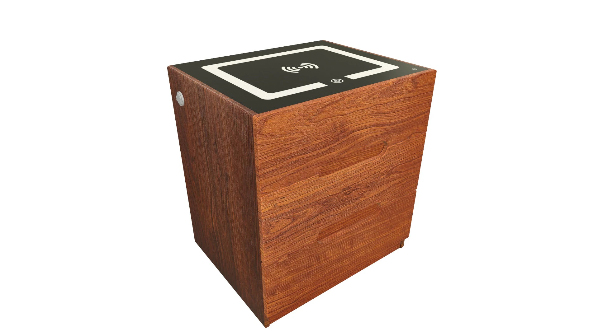 Wooden wifi side table 3D Model .c4d .max .obj .3ds .fbx .stl .blend