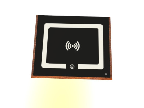 Wooden wifi side table 3D Model