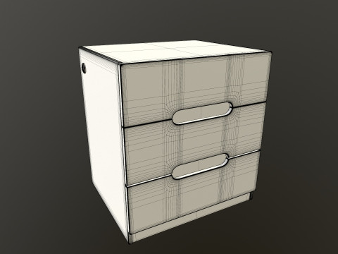 Wooden wifi side table 3D Model