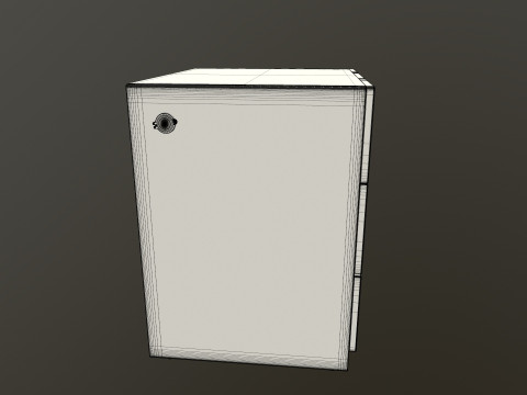 Wooden wifi side table 3D Model