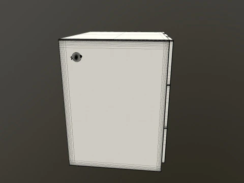 Wooden wifi side table 3D Model