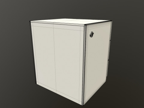 Wooden wifi side table 3D Model
