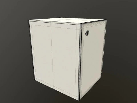 Wooden wifi side table 3D Model