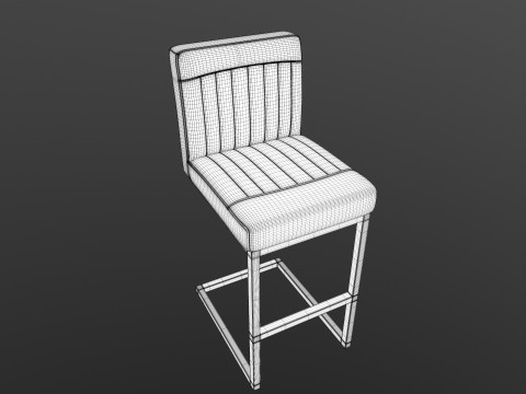 Bar Counter Stool Modello 3D