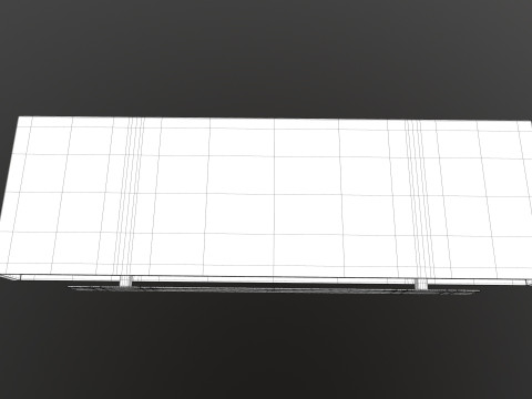 Hanging wooden tray 3D Model