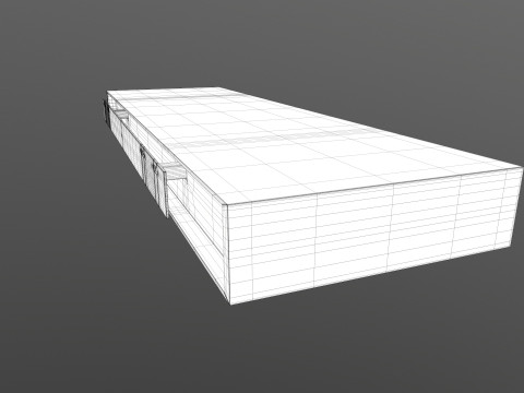 Hanging wooden tray 3D Model