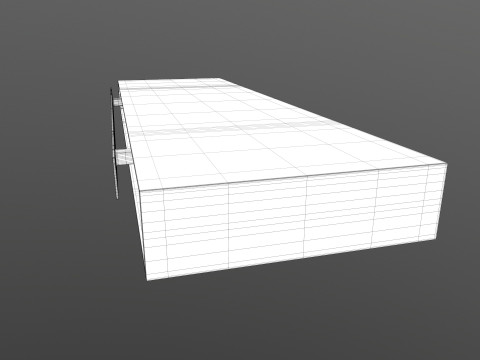 Hanging wooden tray 3D Model