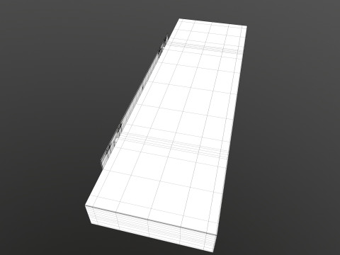Hanging wooden tray 3D Model