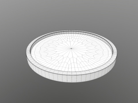 Bathroom Wal Mirror Round 3D Modell