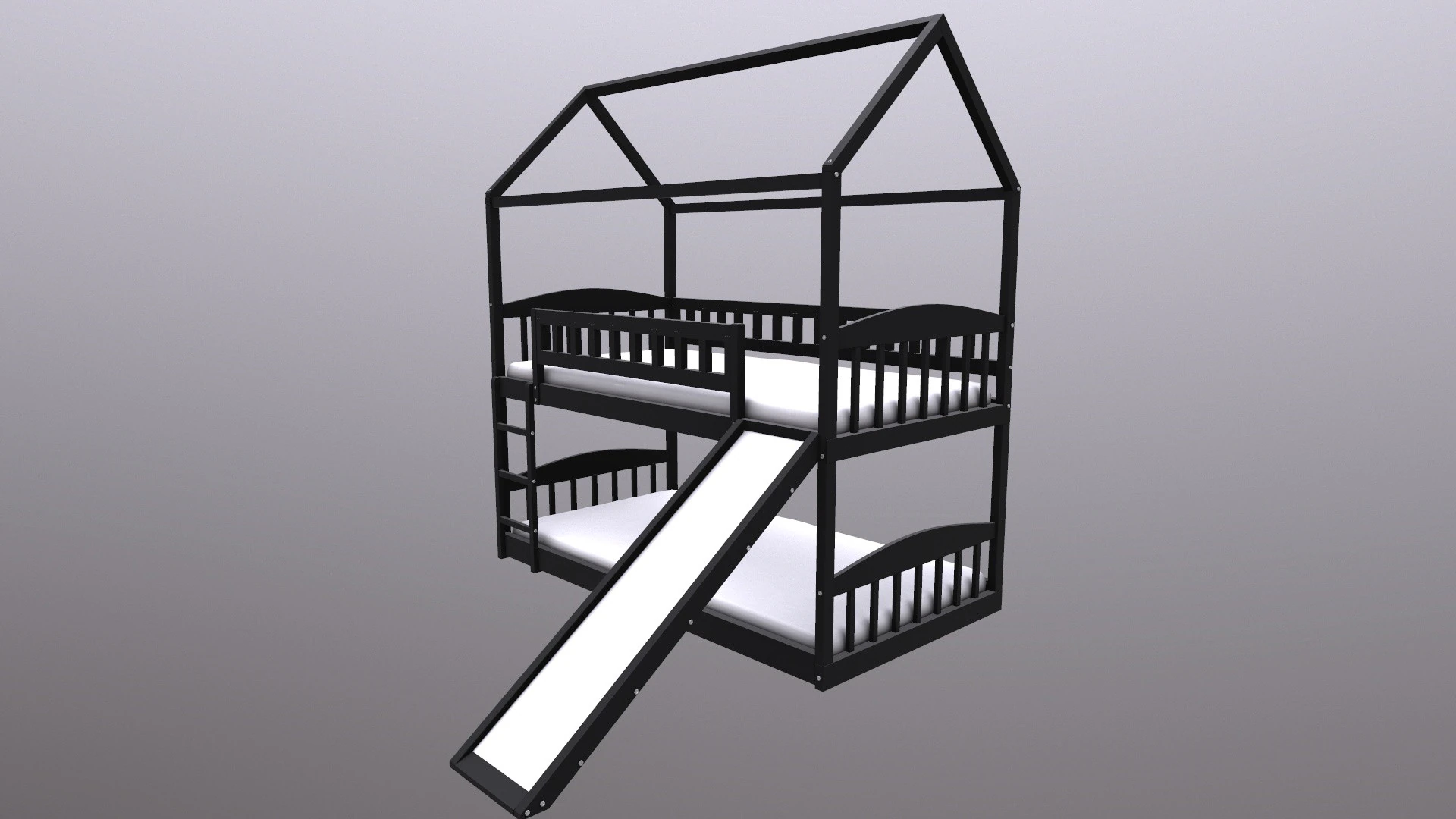 Bunk Bed 3D Model .c4d .max .obj .3ds .fbx .stl .blend 