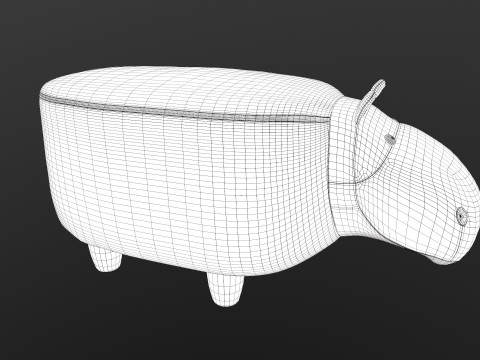 Kids Animal Stool Modello 3D