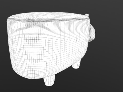 Kids Animal Stool Modello 3D