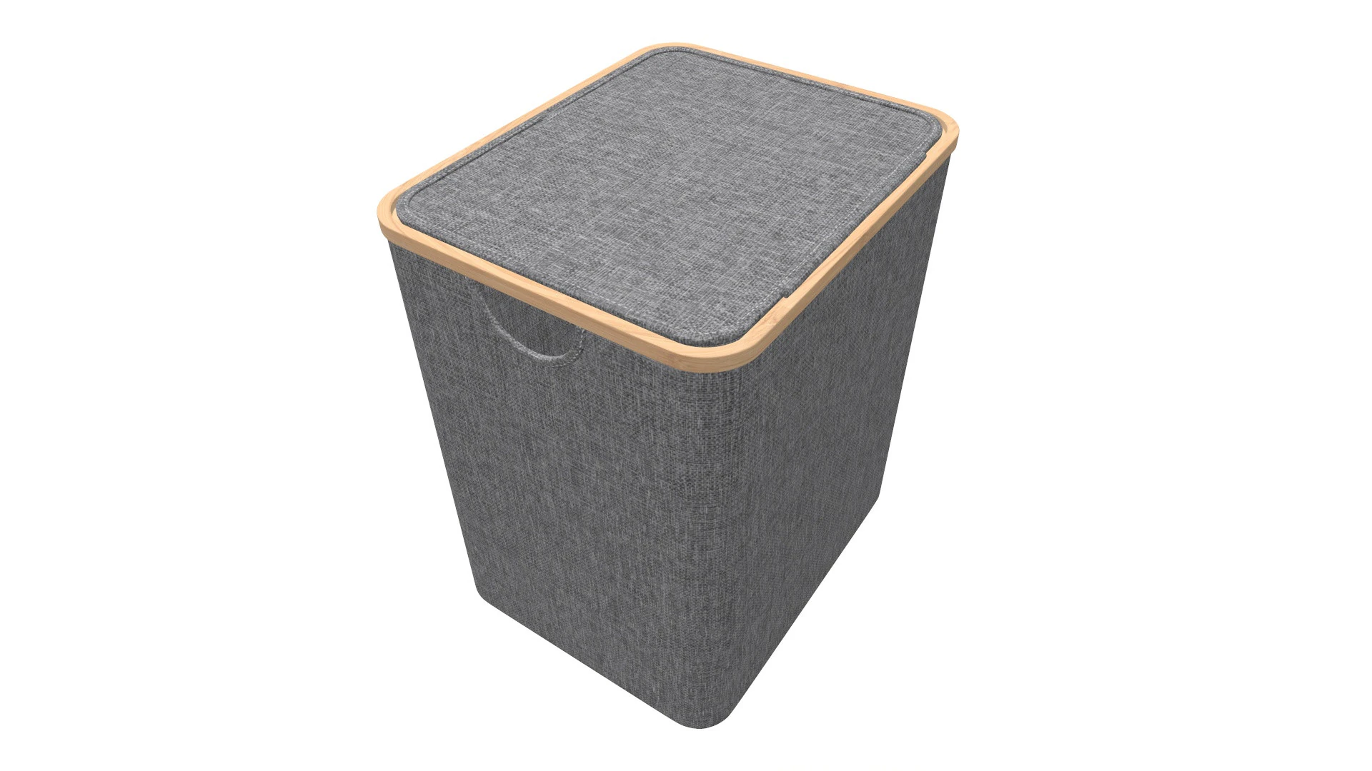 Laundry Basket with Lid 3D Model .c4d .max .obj .3ds .fbx .stl .blend 