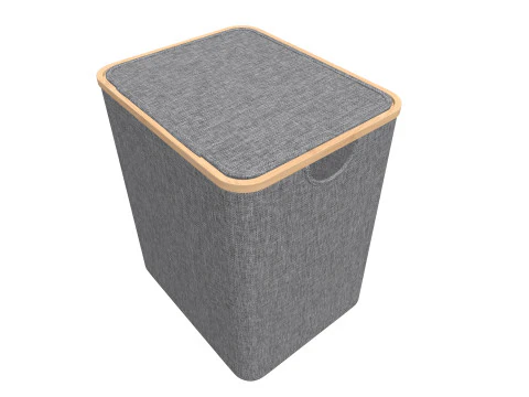 Laundry Basket with Lid 3D Model