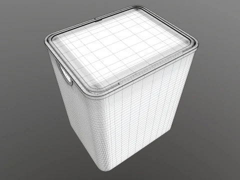 Laundry Basket with Lid 3D Model
