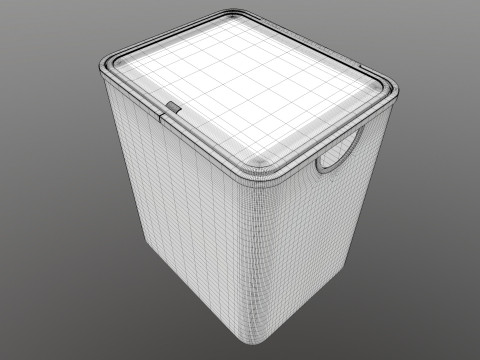 Laundry Basket with Lid Modello 3D