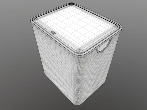 Laundry Basket with Lid 3D Model