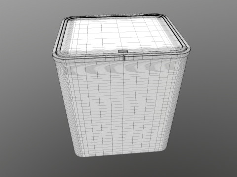 Laundry Basket with Lid Modello 3D