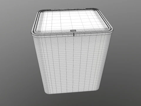 Laundry Basket with Lid 3D Model
