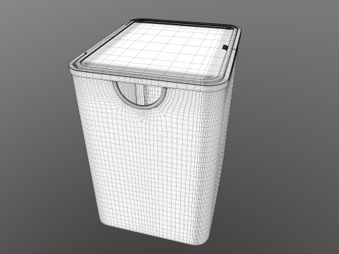 Laundry Basket with Lid Modello 3D