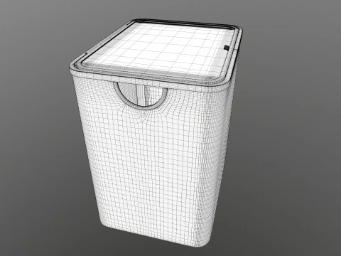 Laundry Basket with Lid 3D Model