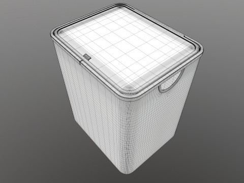 Laundry Basket with Lid Modello 3D