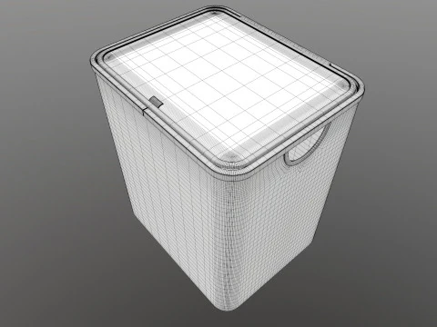 Laundry Basket with Lid 3D Model