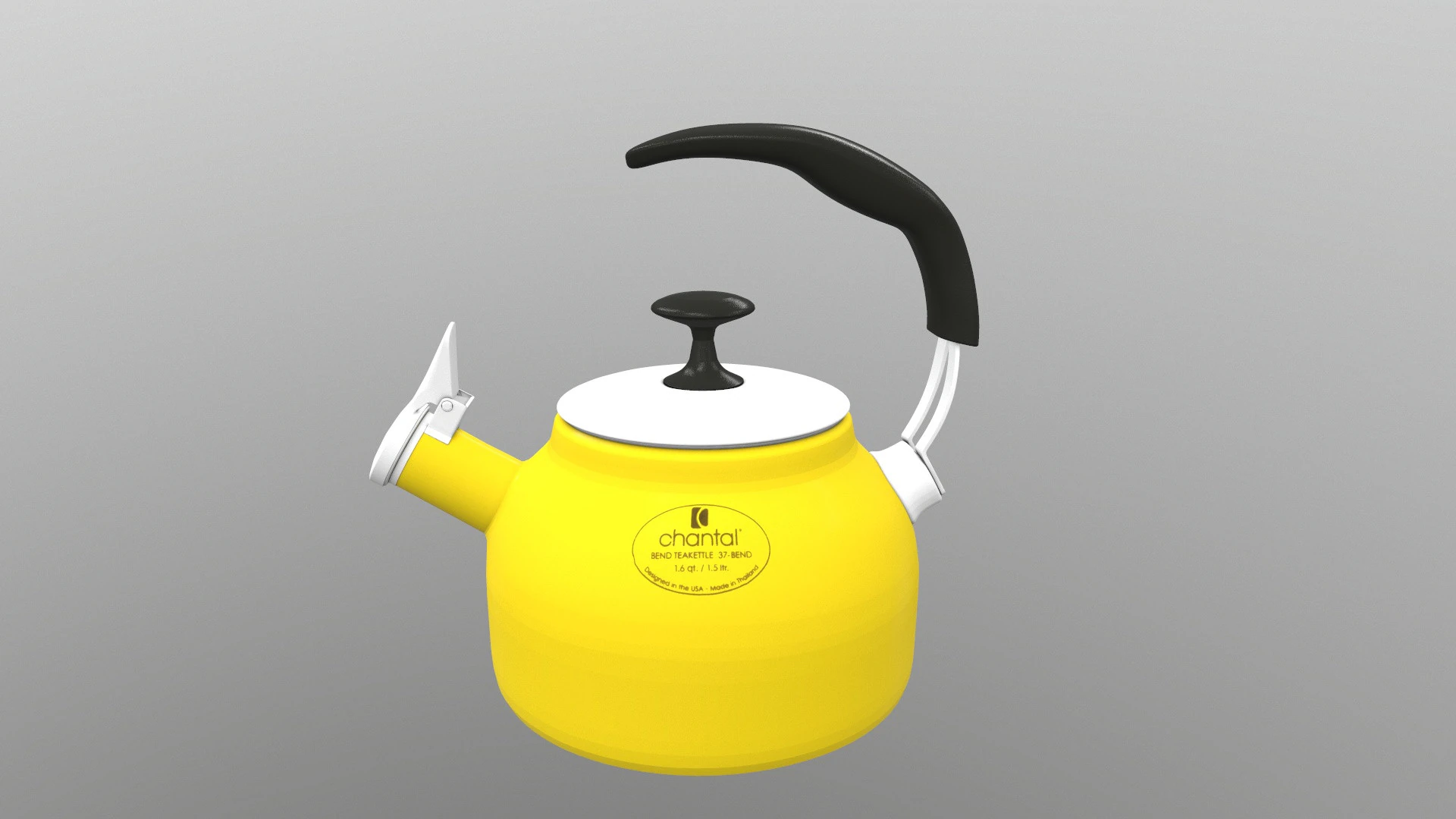 Steel Teakettle 3D Model .c4d .max .obj .3ds .fbx .stl .blend 