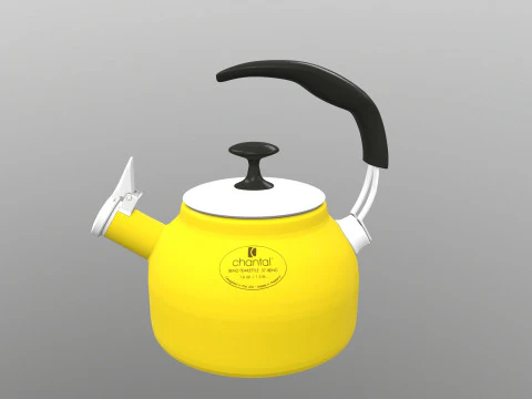 강철 주전자 3D 모델