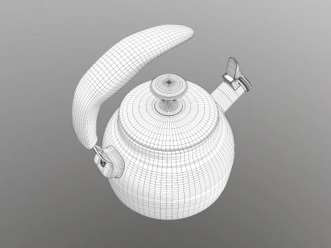 Steel Teakettle 3D Model