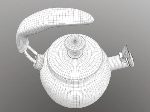 Steel Teakettle 3D Model
