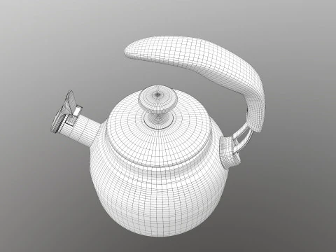Steel Teakettle 3D Model