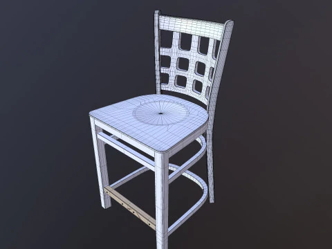 Wooden Chair 3D Model