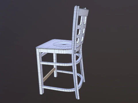 Wooden Chair 3D Model
