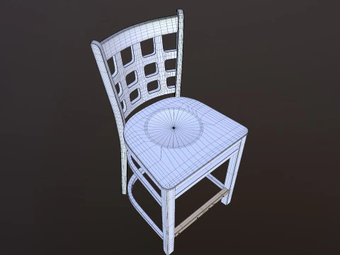 Wooden Chair 3D Model