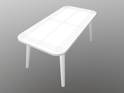 Wooden Table Model 3D